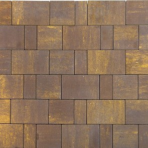 Тротуарная плитка вибропрессованная Старый город Ландхаус Color Mix тип 18 Мускат | 240х160 | BRAER