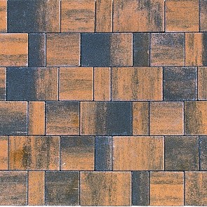Тротуарная плитка вибропрессованная Старый город Ландхаус Color Mix тип 5 Техас| 160х160 | BRAER