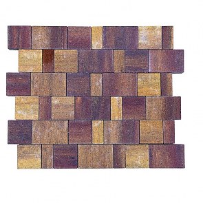 Тротуарная плитка вибропрессованная Старый город Ландхаус Color Mix тип 3 Мальва | 160х160х80 | BRAER